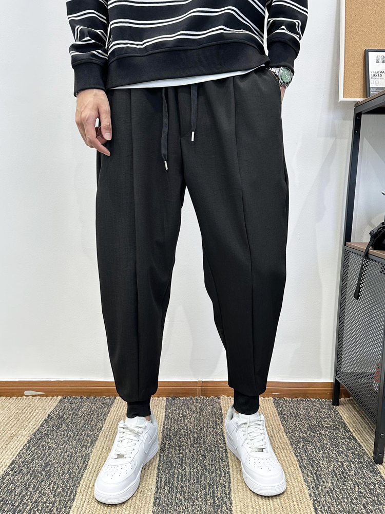 ワイドパンツ メンズ サイドポケットテーパードワイドパンツ