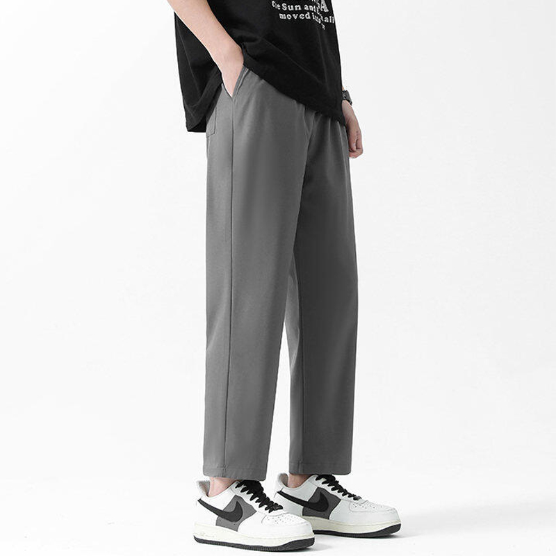 ワイドパンツ メンズ ドローコード快適ストレートワイドパンツ