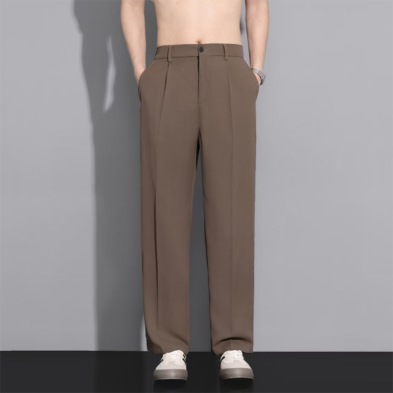 ワイドパンツ メンズ シルキータッチ ワイドスラックス