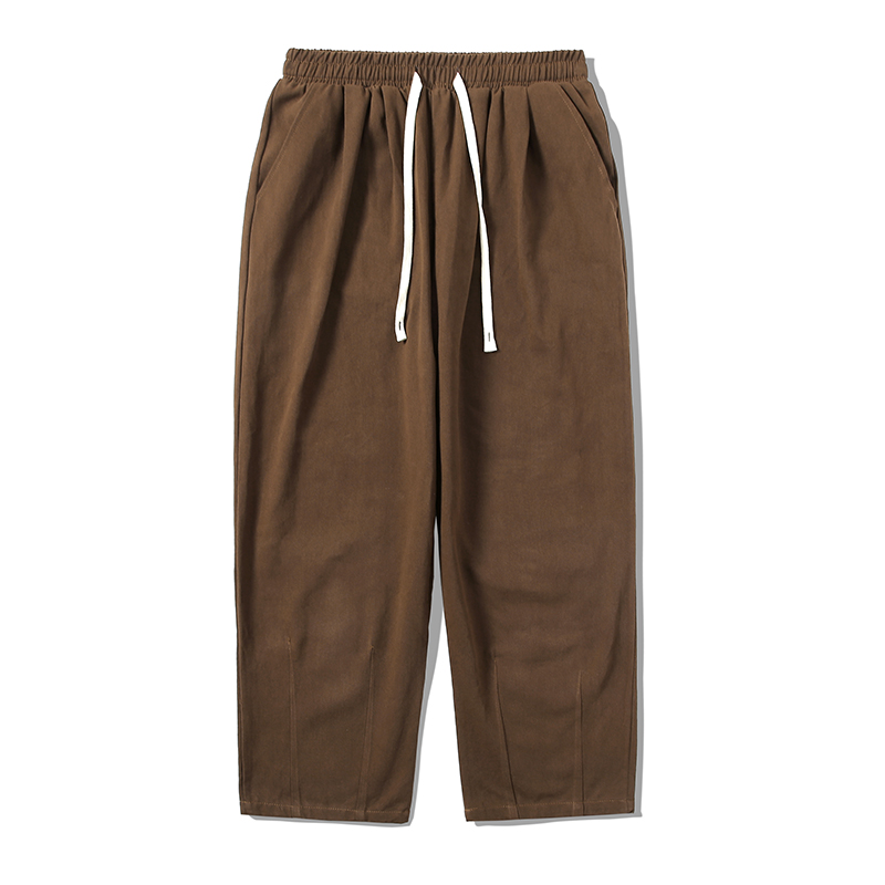 ワイドパンツ メンズ ストレートシルエットドロストワイドパンツ