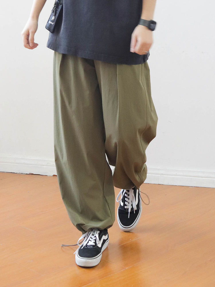 ワイドパンツ メンズ 裾絞りワイドカーゴパンツ ユニセックス