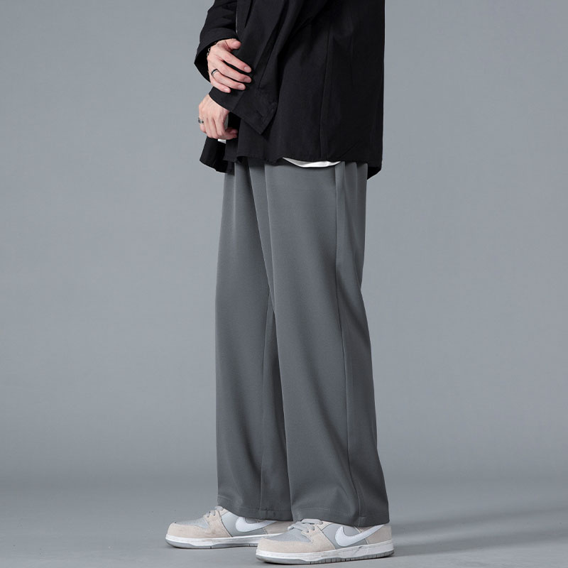 ワイドパンツ メンズ ドレープ感ストレートワイドパンツ