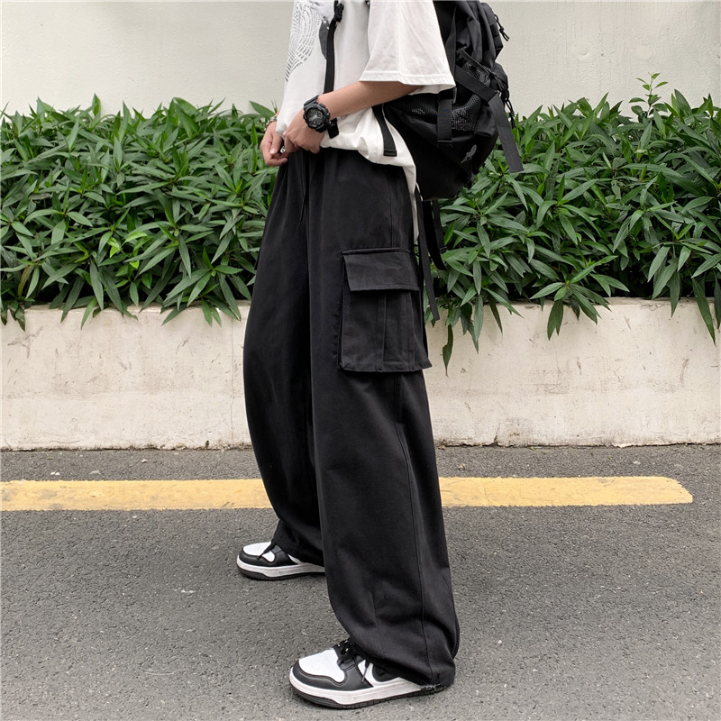 ワイドパンツ メンズ マルチポケット付きワイドカーゴパンツ