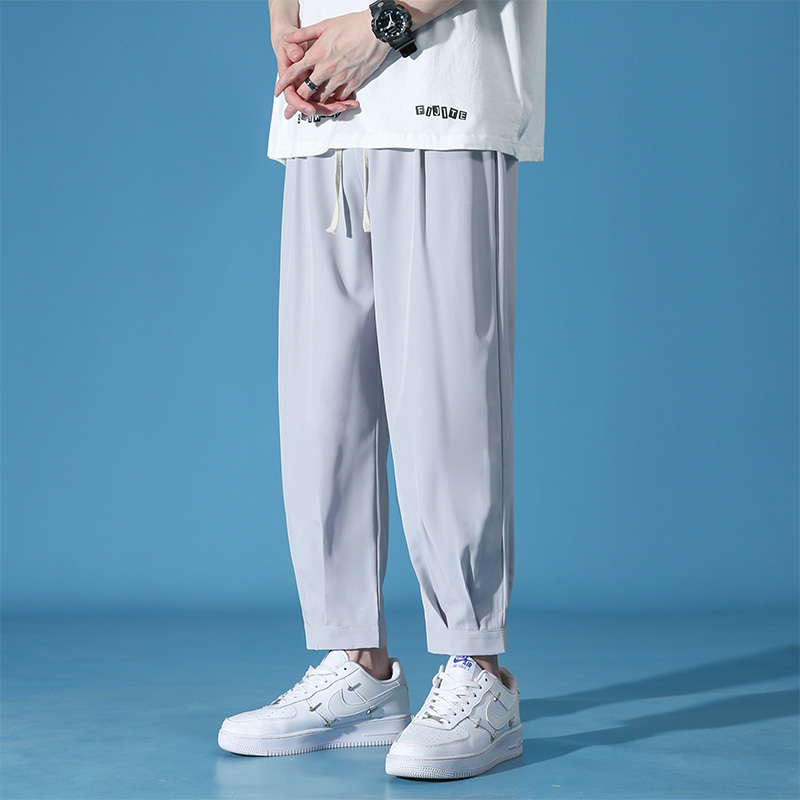ワイドパンツ メンズ ドレープ感絹のような質感ワイドパンツ