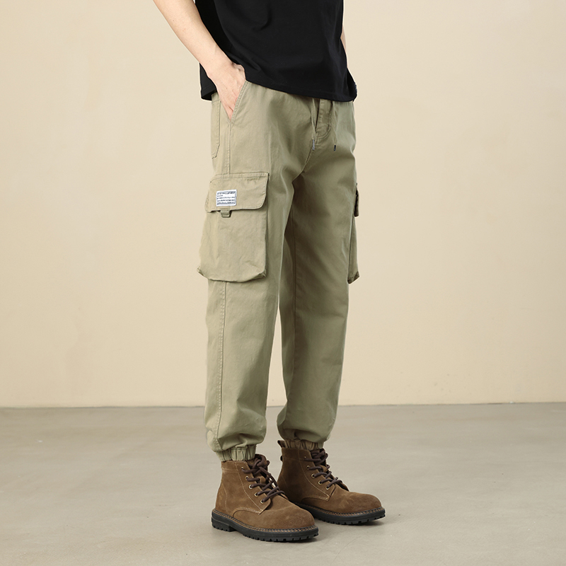ワイドパンツ メンズ 綿100％ストレートワイドカーゴパンツ