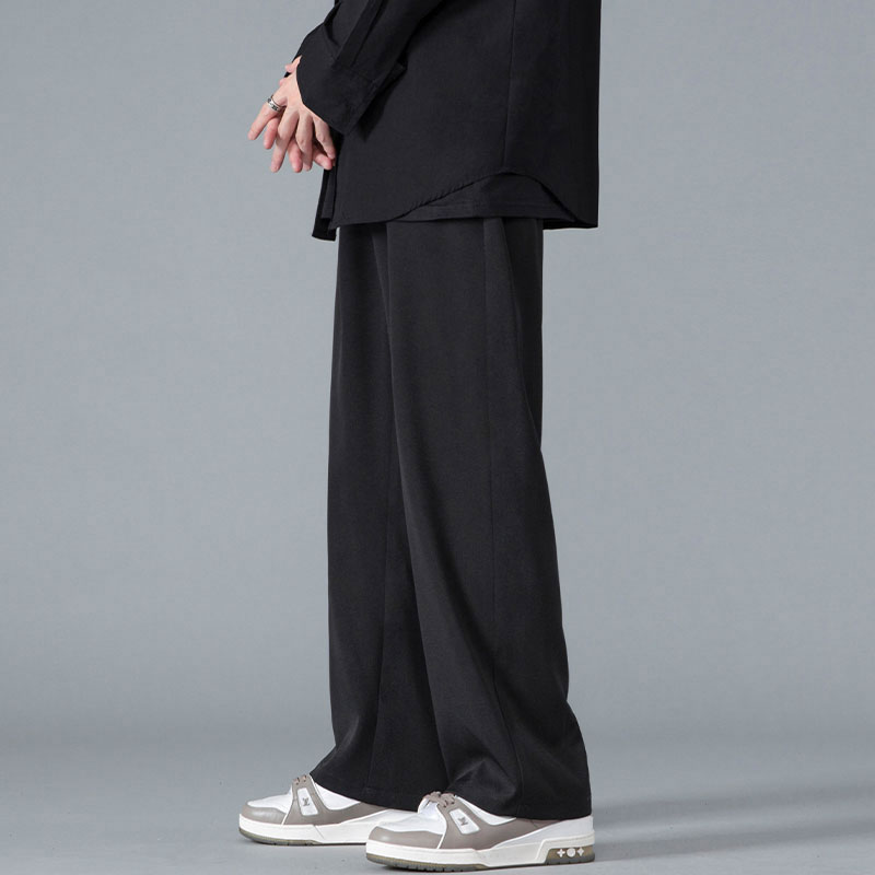 ワイドパンツ メンズ ドレープ感ストレートワイドパンツ