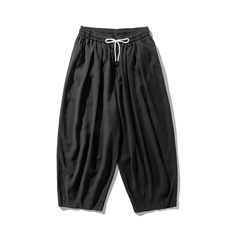 ワイドパンツ メンズ ゆったり九分丈ワイドカーゴパンツ