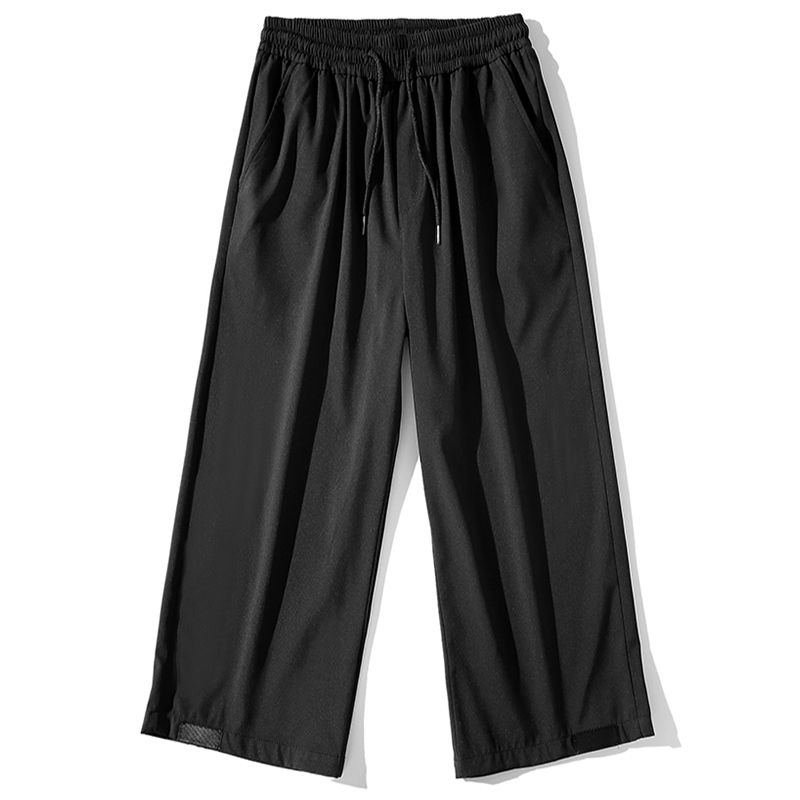 ワイドパンツ メンズ ドレープ感七分丈ワイドパンツ