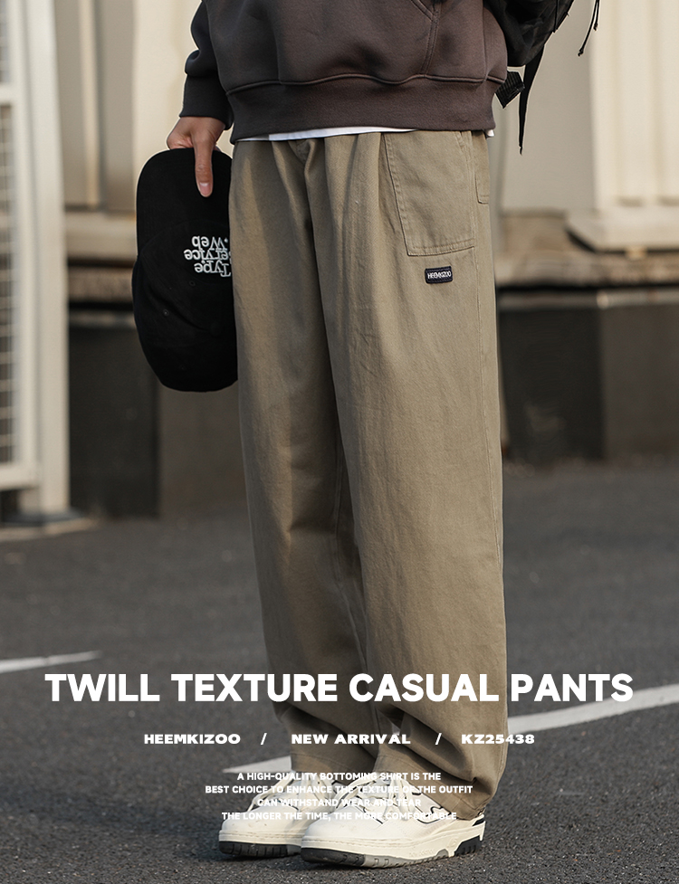 ワイドパンツ メンズ レトロ風ストレートワイドカーゴパンツ
