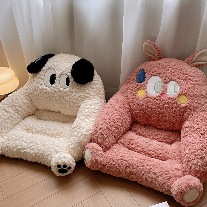 腰痛クッション 床用 ふわもち動物クッション座椅子