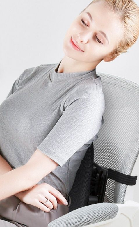 腰痛クッション 椅子用 自由調節ダブルサポート腰痛クッション