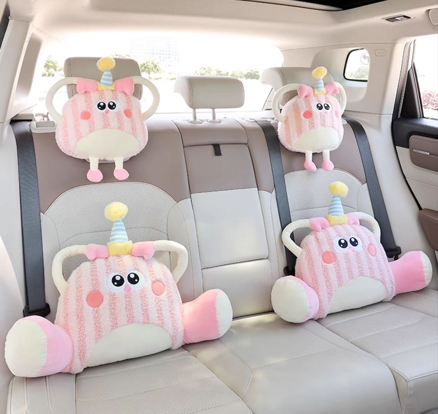 腰痛クッション 車用 かわいい動物型腰痛サポートクッション