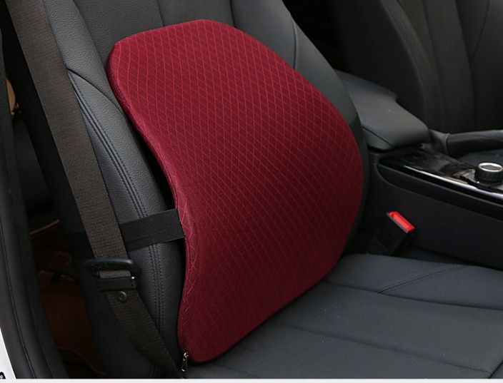 腰痛クッション 車用 立体メモリー腰サポートクッション