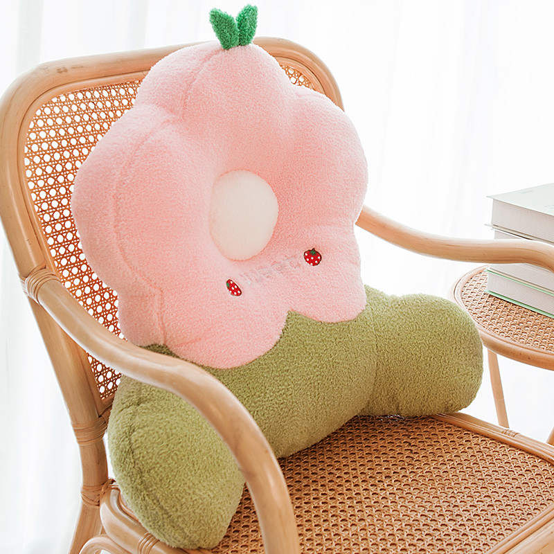腰痛クッション 椅子用 花形もちもち腰痛サポートクッション