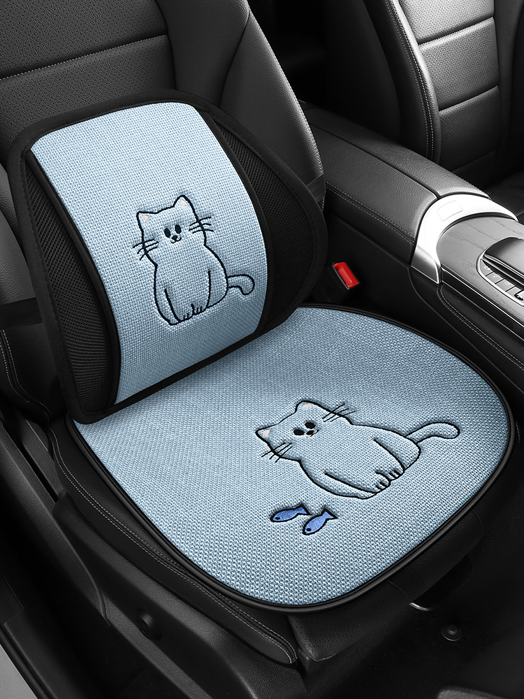 腰痛クッション 車用 ねこの笑顔で腰ラクドライブシート