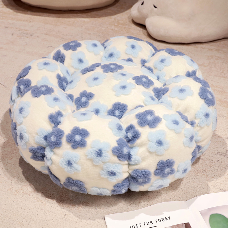 腰痛クッション 床用 花柄ふわもこ座布団