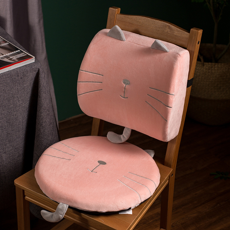 腰痛クッション 椅子用 ねこちゃん腰サポートクッション