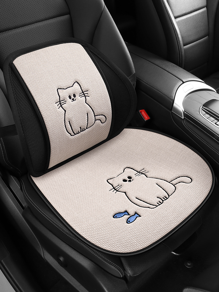 腰痛クッション 車用 ねこの笑顔で腰ラクドライブシート