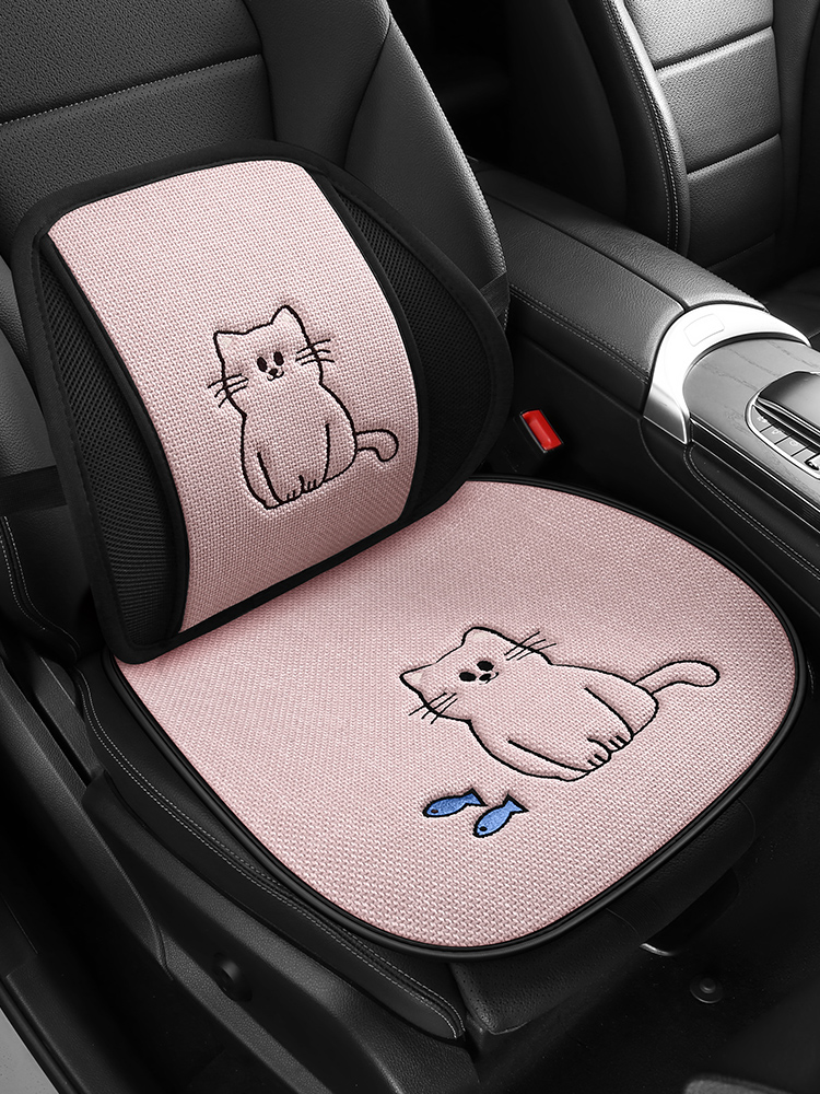 腰痛クッション 車用 ねこの笑顔で腰ラクドライブシート