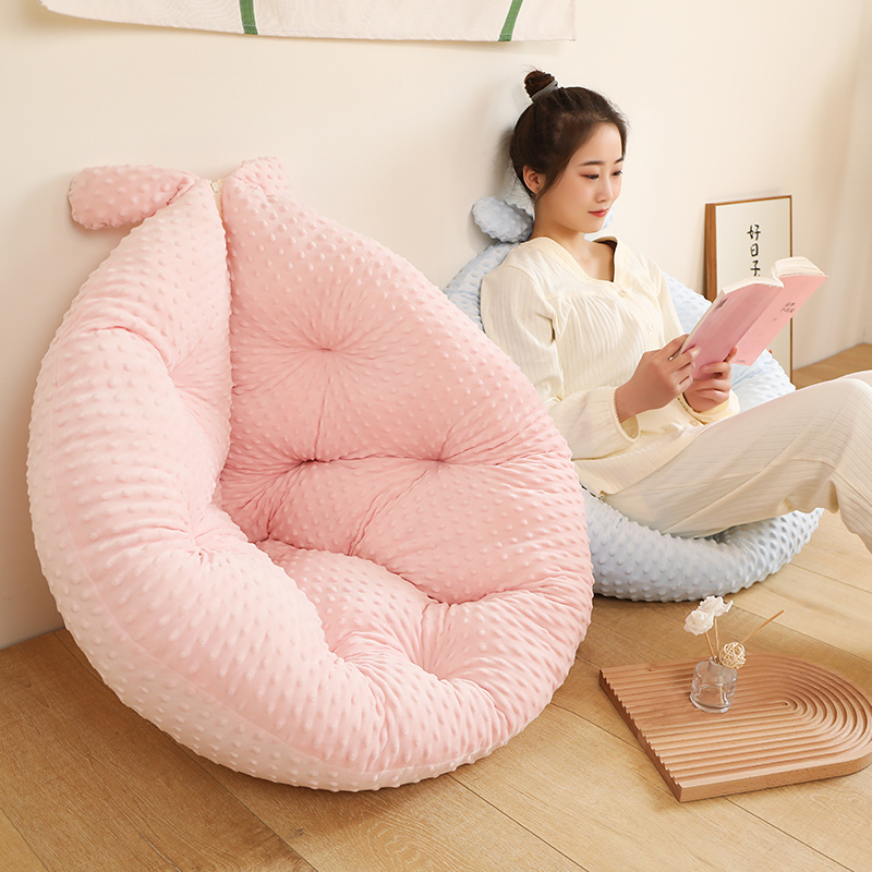 腰痛クッション 床用 ふわもち癒しの腰痛座布団
