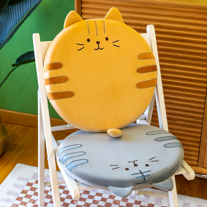 腰痛クッション 椅子用 ふわもち猫型 腰痛サポートクッション