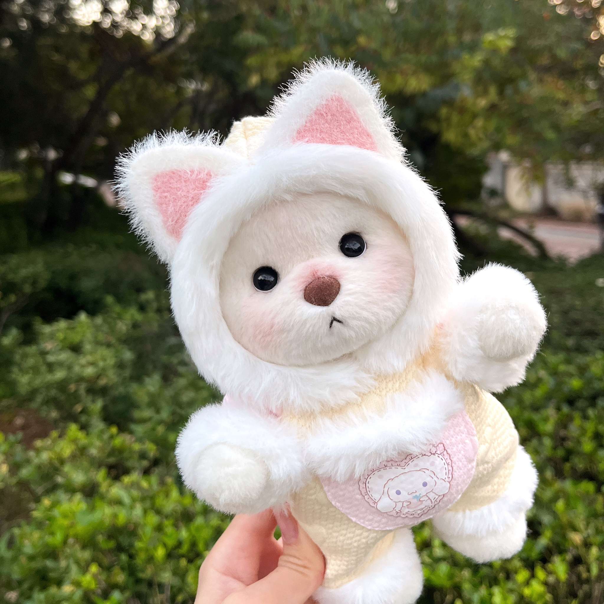 ぬいぐるみ もふもふ猫耳ずきんちゃん