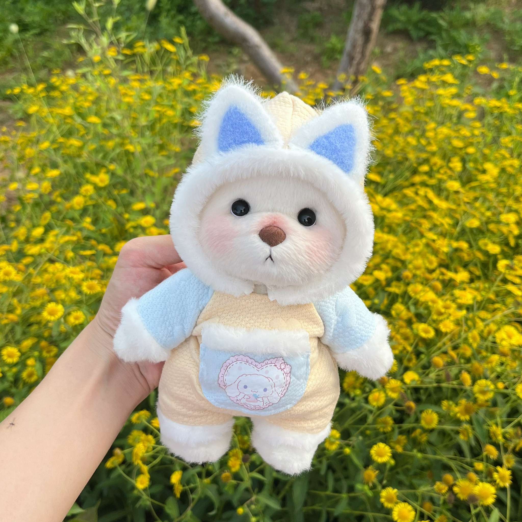 ぬいぐるみ もふもふ猫耳ずきんちゃん