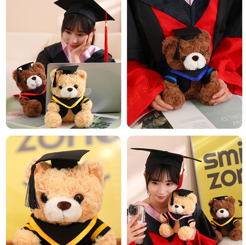 くまぬいぐるみ 卒業祝いふわもこ学びの友