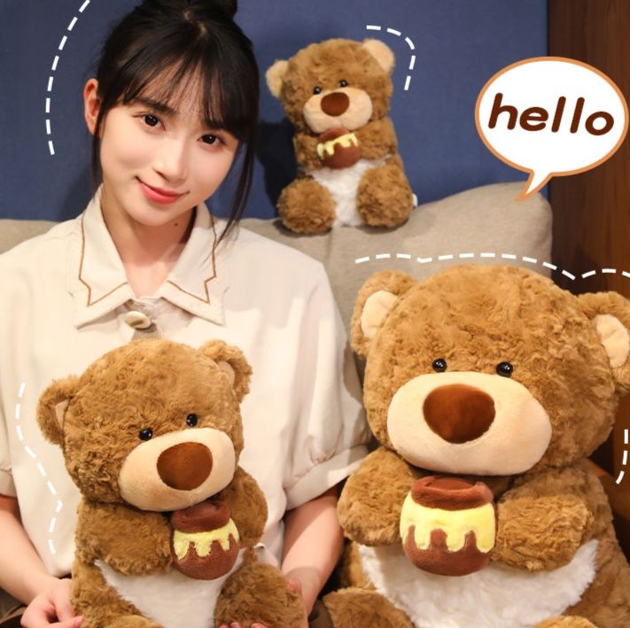 くまぬいぐるみ はちみつ大好き親子くま