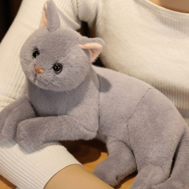  ごろん寝ポーズ猫のぬいぐるみ 一人暮らしの相棒