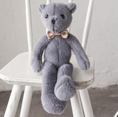 上品なリボン ファーストトイ 出産祝いに ギフト向け くまぬいぐるみ