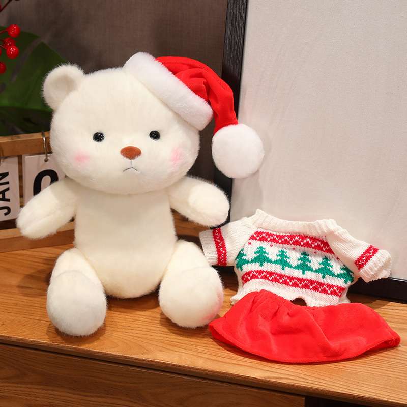 くまぬいぐるみ クリスマス限定 ふわもこ冬のおすわりくま