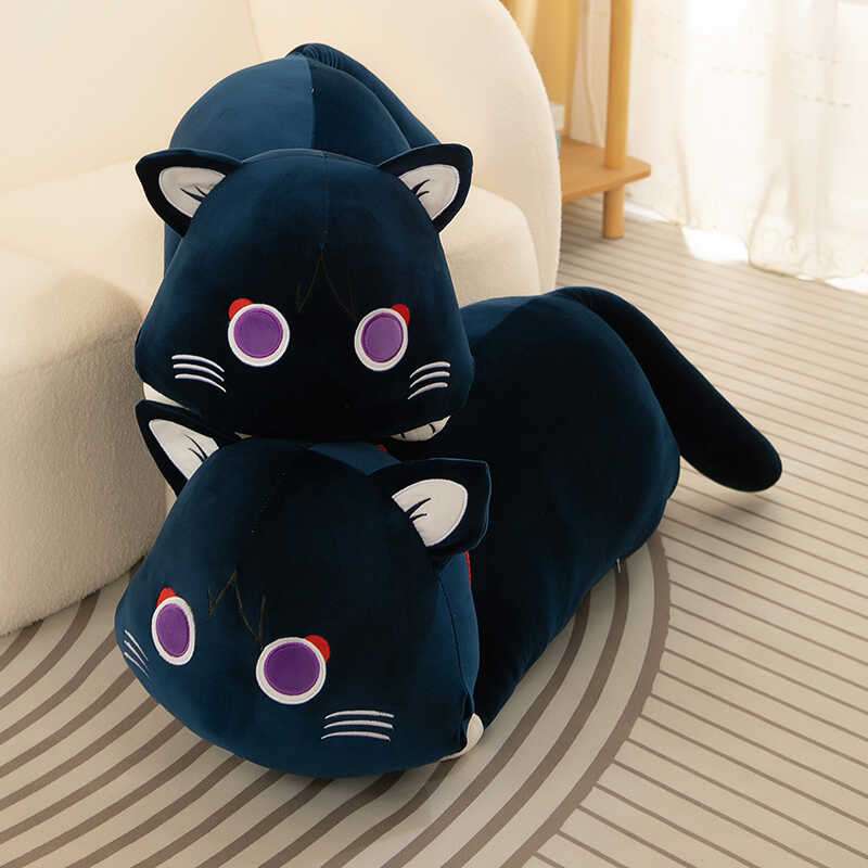 ぬいぐるみ もちもち大きな目の猫クッション