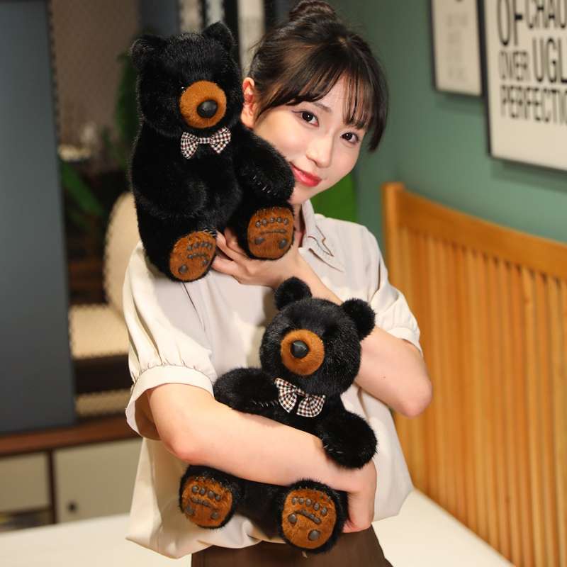 くまぬいぐるみ リボン付きクマのぬいぐるみ 森の贈りもの