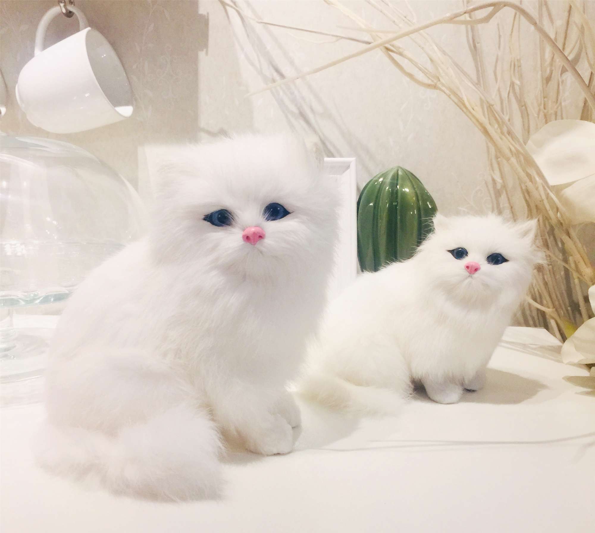 ふわもこ三匹の子猫ぬいぐるみ