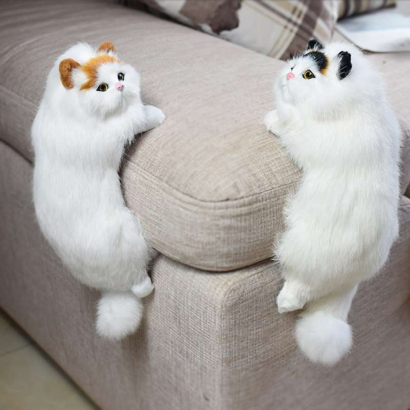 ぬいぐるみ もふもふ双子の仲良し猫ちゃん