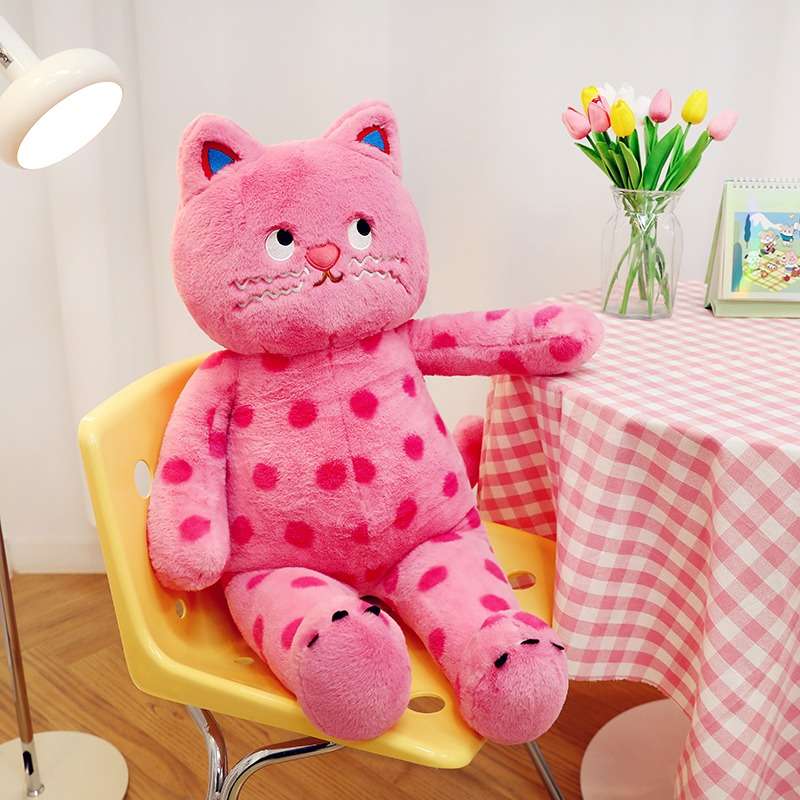 もちもち水玉にゃんこ ぬいぐるみ