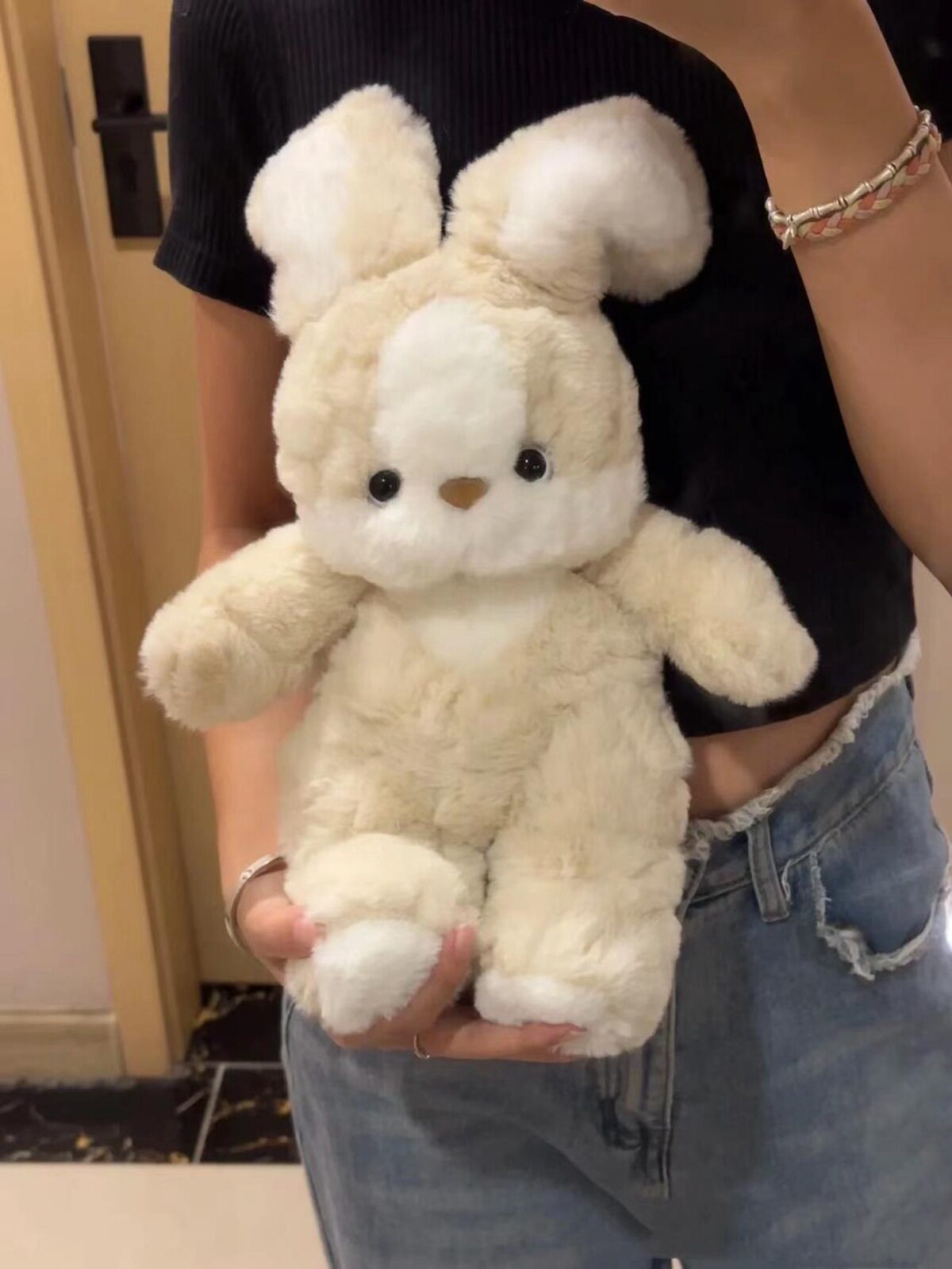 もこもこ長耳うさぎ ぬいぐるみ 癒し ギフト向け
