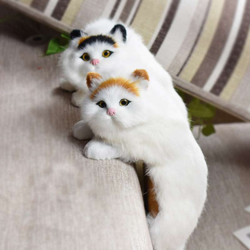 ぬいぐるみ もふもふ双子の仲良し猫ちゃん