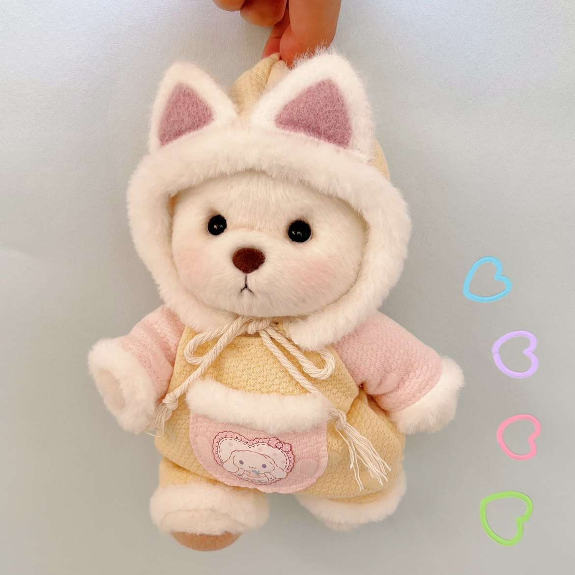 ぬいぐるみ もふもふ猫耳ずきんちゃん