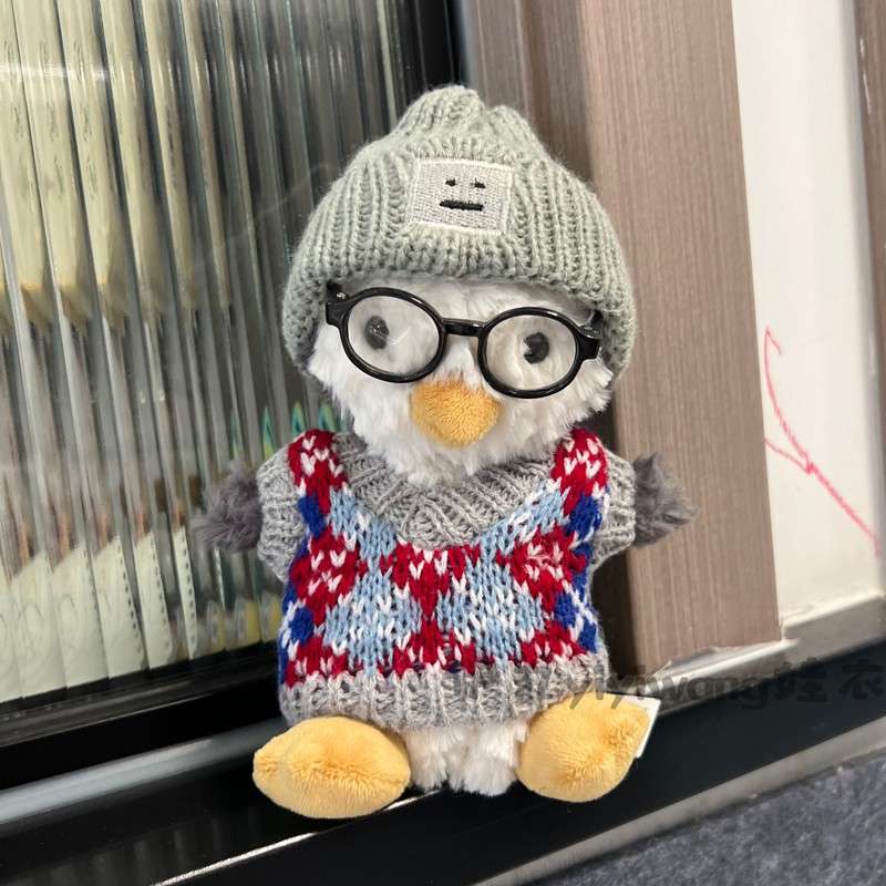 眼鏡と帽子 ペンギン 癒し ギフト向け くまぬいぐるみ
