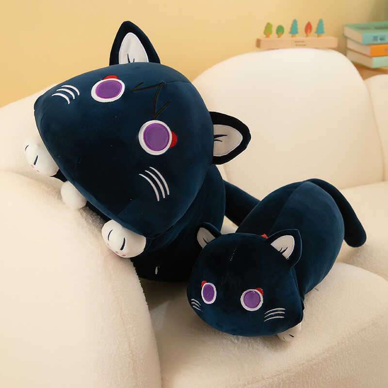 ぬいぐるみ もちもち大きな目の猫クッション