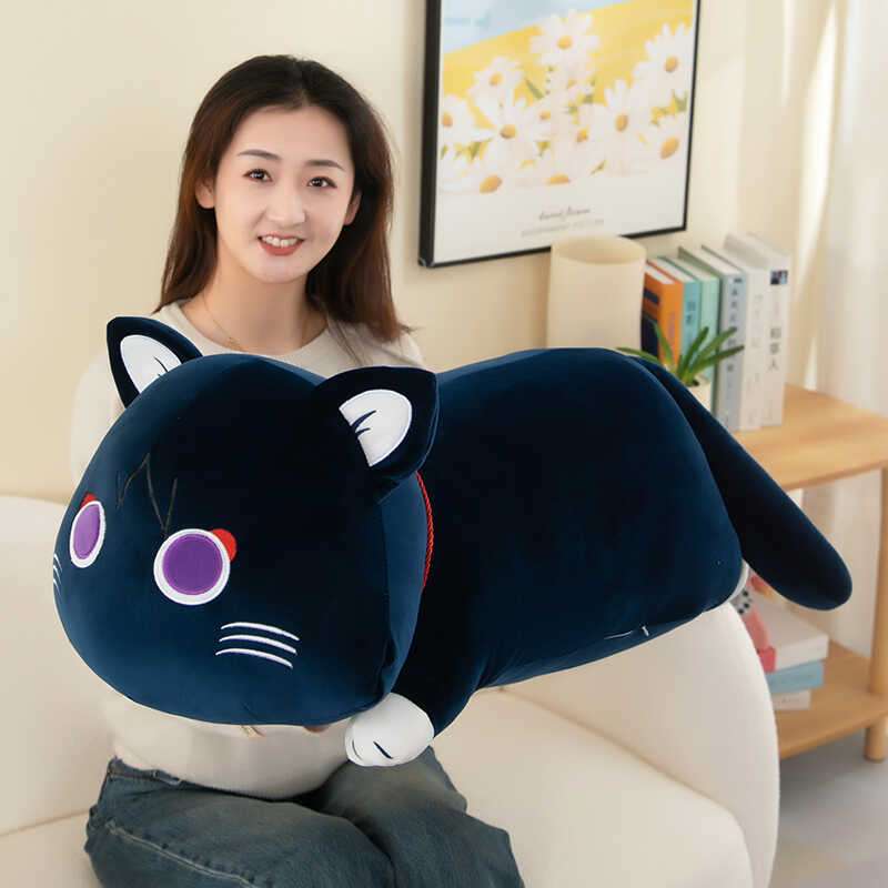 ぬいぐるみ もちもち大きな目の猫クッション