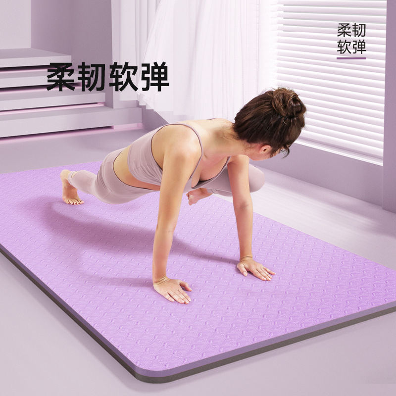 柔軟弾力素材の厚手ピラティス用ヨガマット