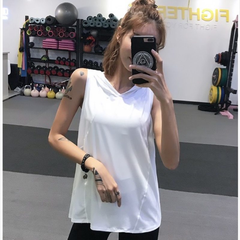 ヨガウェア 速乾パーカータンクトップ ヨガトレーニングウェア