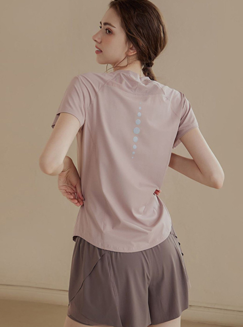 ヨガウェア トップス レディース速乾涼しい薄手半袖トップス ヨガ運動着