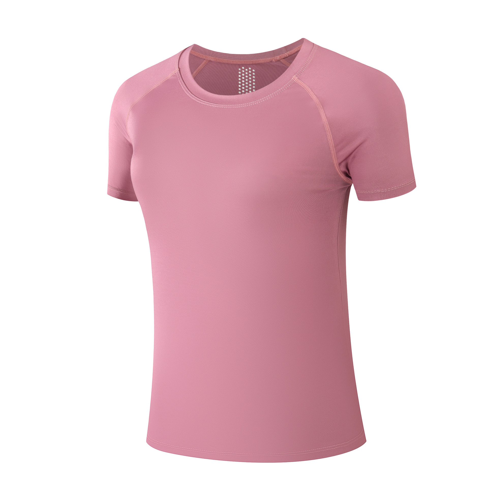 ヨガウェア 背中メッシュ切替半袖ヨガトップス