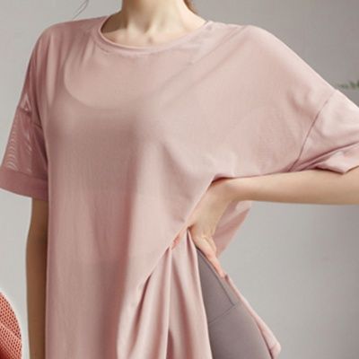 ヨガウェア トップス 速乾メッシュトップス 薄手冷感レディースヨガシャツ