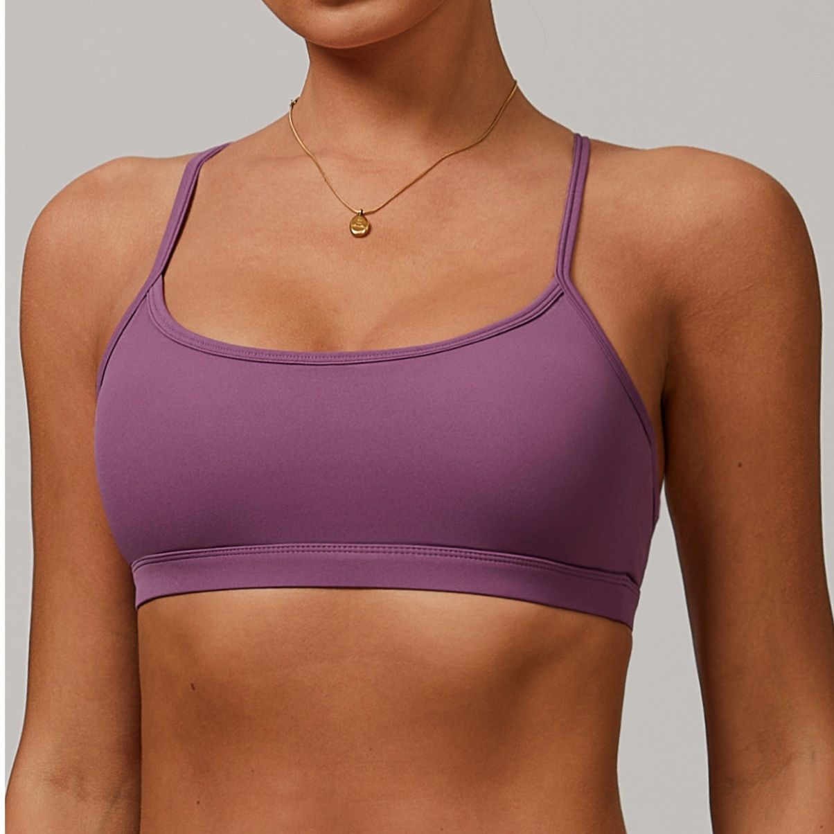 ヨガウェア クロスバック美胸サポート運動用ブラトップ