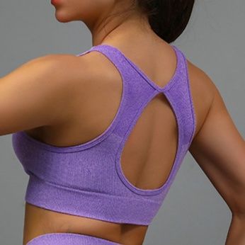 ヨガウェア 背中クロスデザイン スポーツブラトップ
